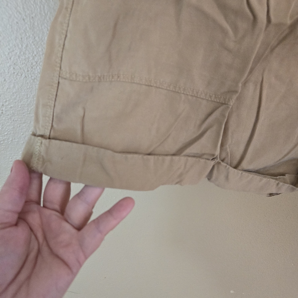 Aerie Light Tan Paperbag Waist Tie Shorts - Picture 2 of 7